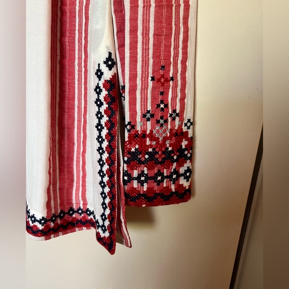 Tory Burch tunic. Colors are red, whit and blue with beautiful stitching. - Picture 5 of 6